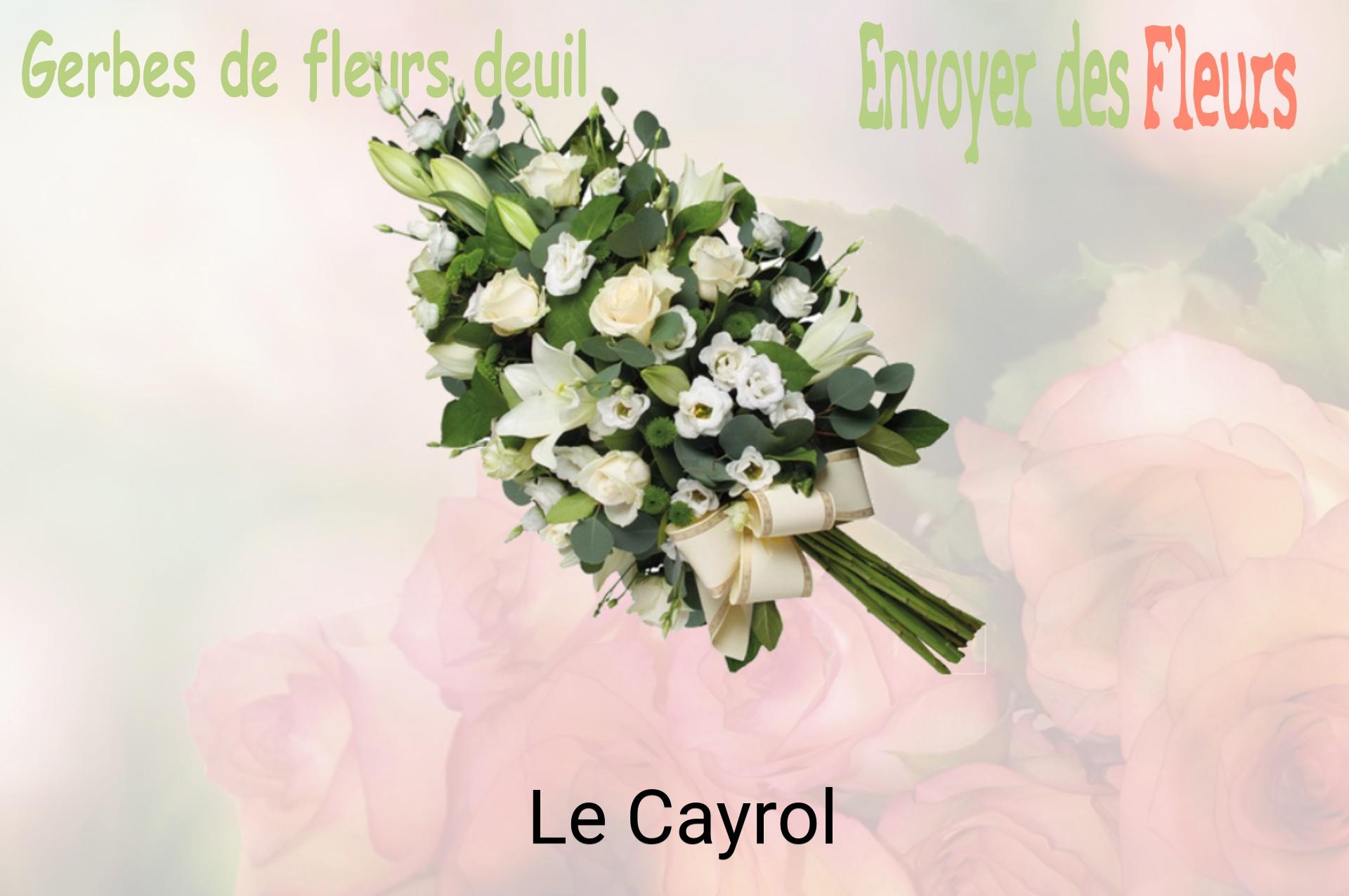 Gerbe de fleurs de deuil livrée à Le Cayrol